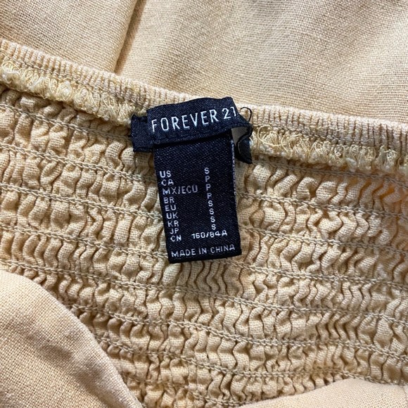 Forever 21 Yellow Cut Out Mini Dress Size S - Picture 6 of 7